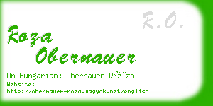 roza obernauer business card